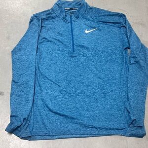 Nike Men's Running Blue Quarter-Zip Jacket